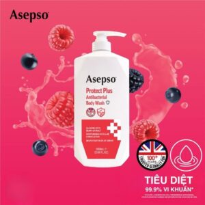 Sữa tắm kháng khuẩn ASEPSO sạch sâu dưỡng ẩm Chiết Xuất Quả Mọng 1000 ml