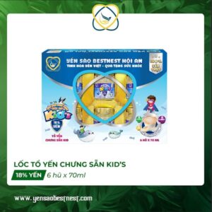 Yến sào cho bé - Hộp 6 hũ Tổ yến chưng sẵn BESTNEST HỘI AN 18% Kid